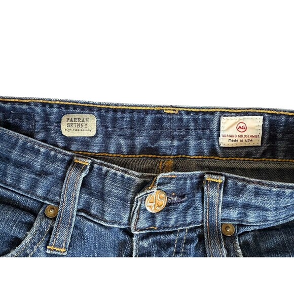 Adriano Goldschmied Jeans Women's 28 Regular Farrah Skinny High Rise Medium Wash - Picture 4 of 13